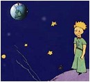 The little prince on his planet