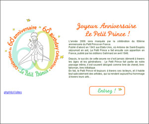 Site des 60 ans du Petit Prince
