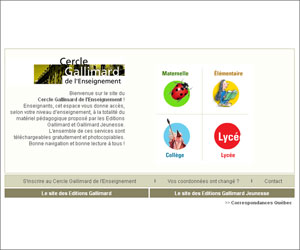 Site du Cercle Gallimard de l'enseignement