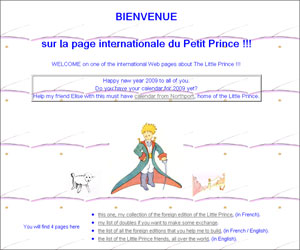 Page internationale du Petit Prince