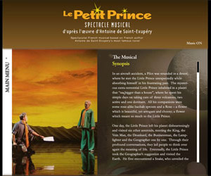 Site du spectacle musical Le Petit Prince