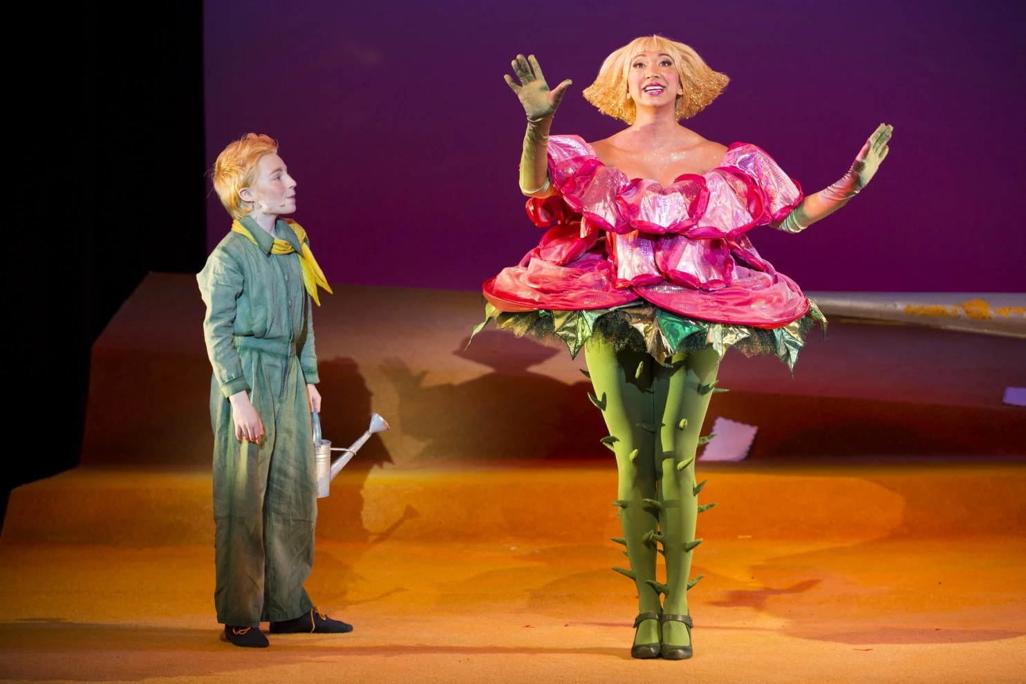 3 - Henry Wager as The Little Prince and Lisa Williamson as The Rose - photo Scott Suchman
