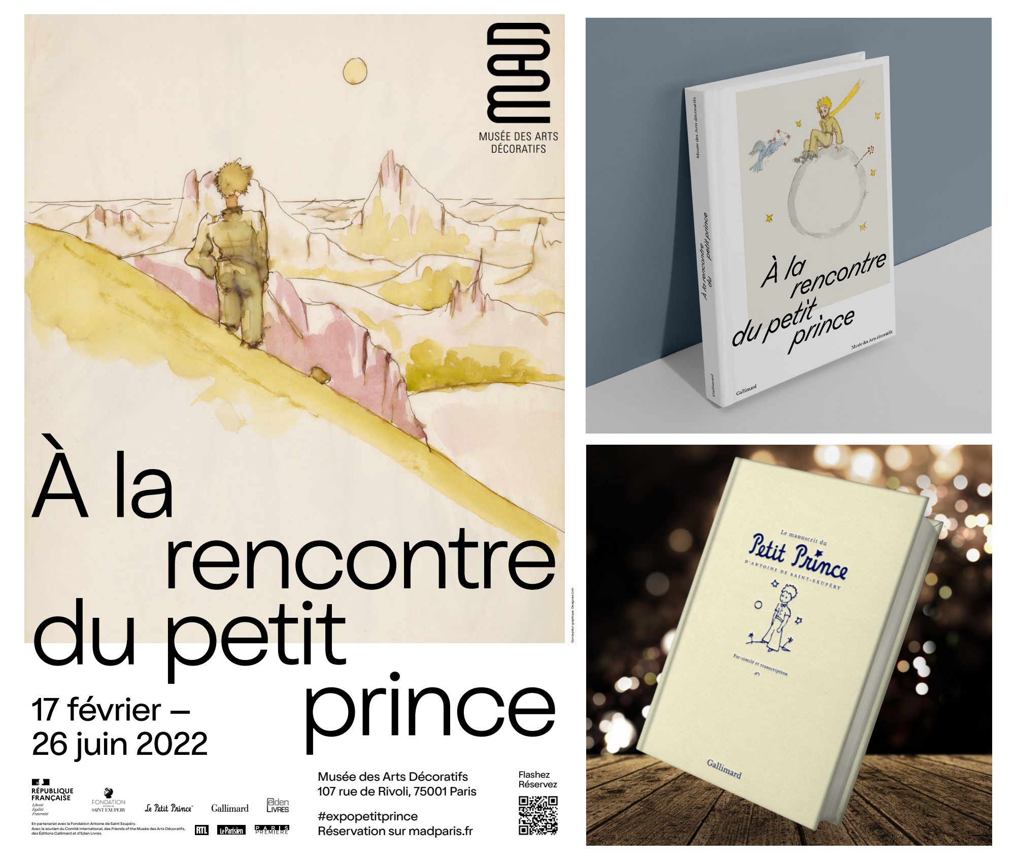 Catalogue de l’Exposition « A la Rencontre du Petit Prince » et Fac-similé du Manuscrit original