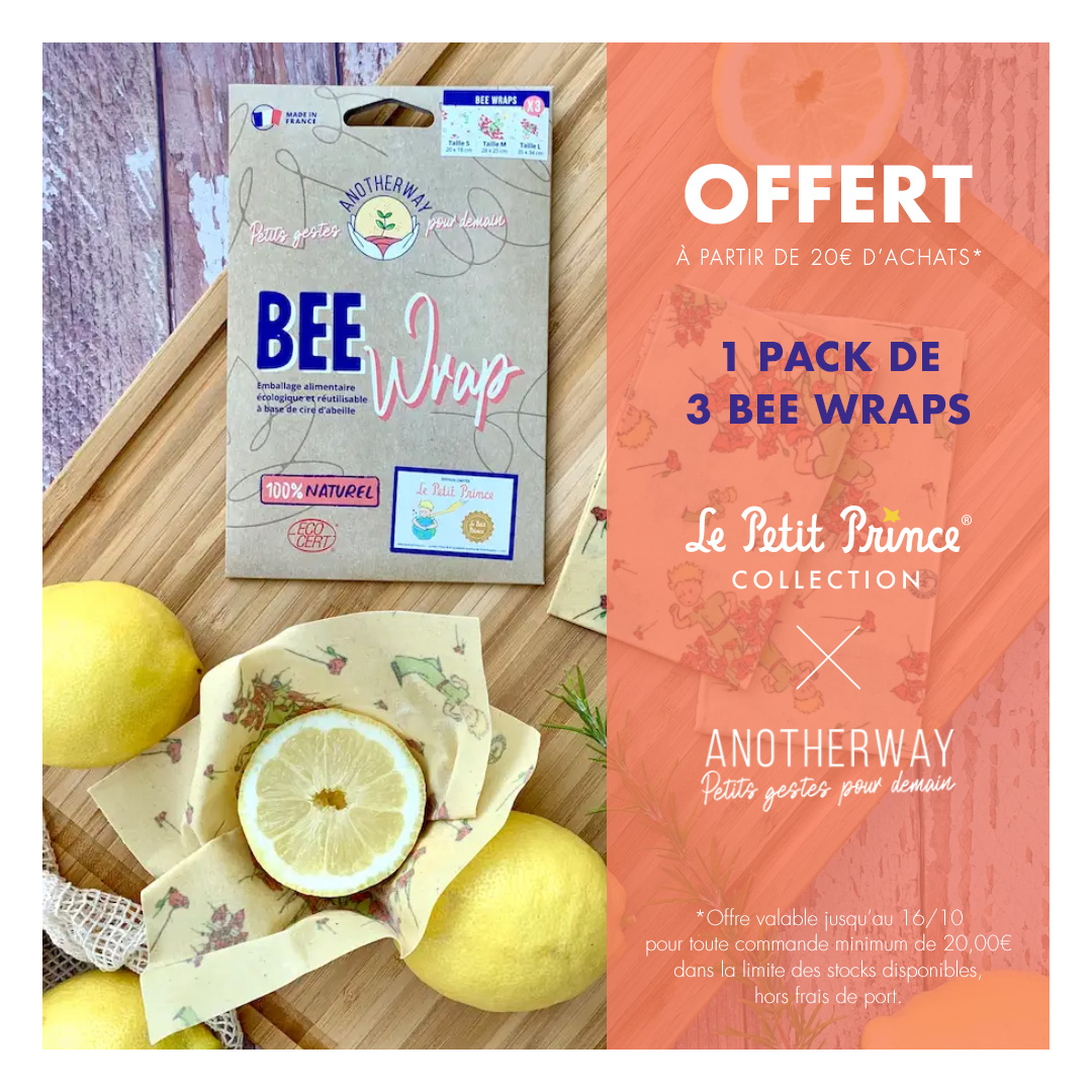 Le pack de 3 Bee Wrap Le Petit Prince offert !
